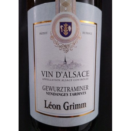 GEWURZTRAMINER VENDANGES TARDIVES