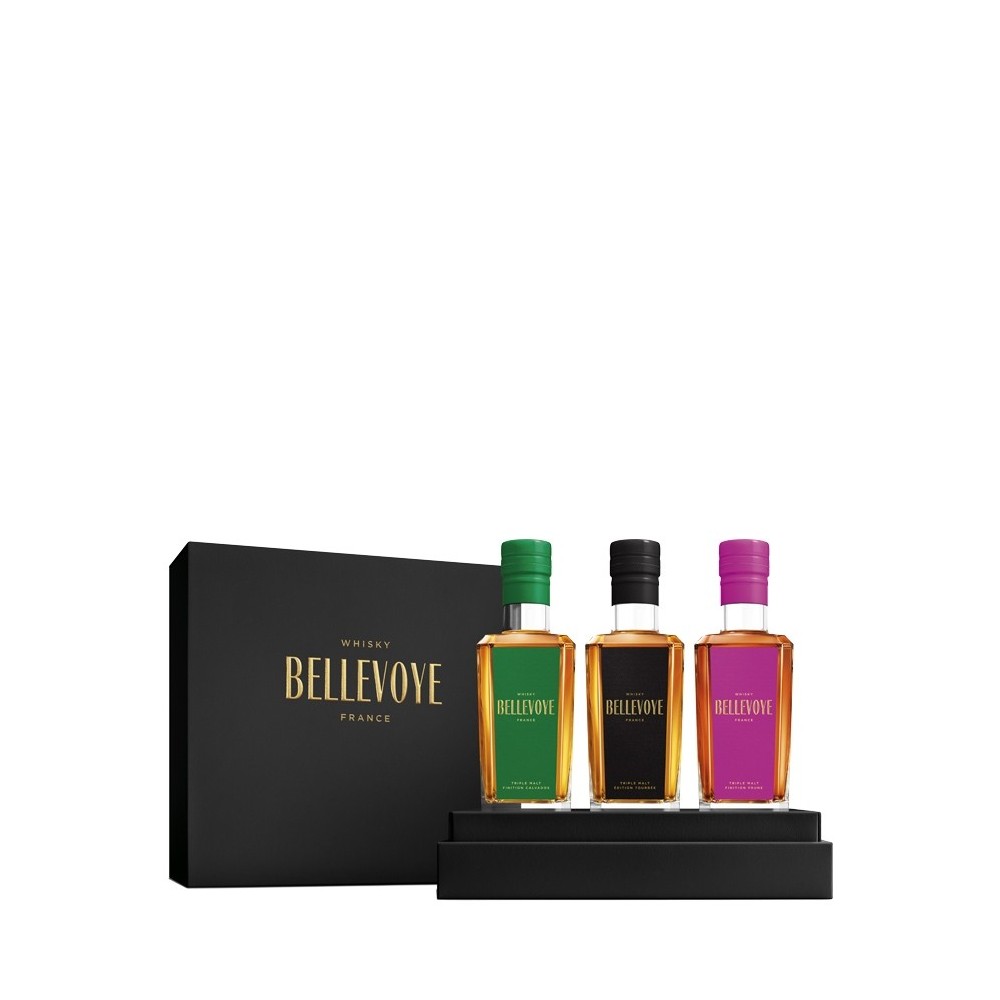 COFFRET DÉCOUVERTE WHISKIES BELLEVOYE 3 x 20cl - LA CAVE DES POTES