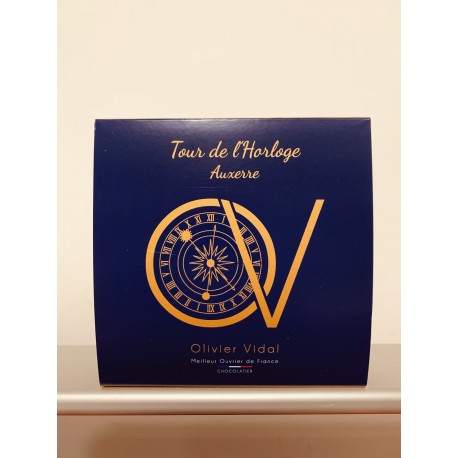 COFFRET HORLOGE AUXERRE 10 CHOCOLATS OLIVIER VIDAL