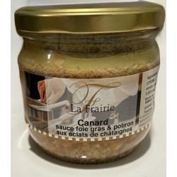 CANARD SAUCE FOIE GRAS ET POTIRON AUX CHATAIGNES